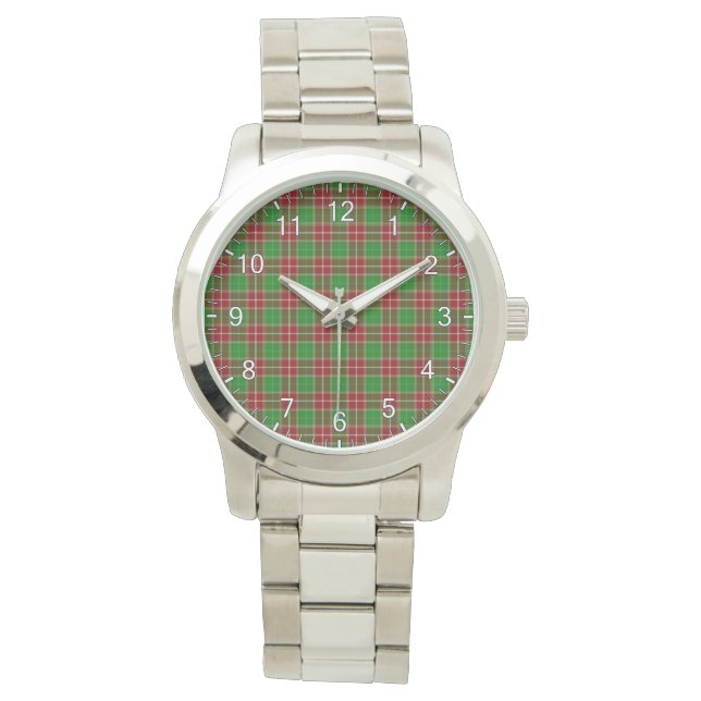 Classic Timeless Clan Baxter Modern Tartan Kariert Armbanduhr (Vorderseite)