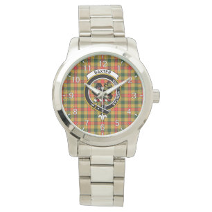 Classic Timeless Clan Baxter Tartan Abzeichen Kari Armbanduhr