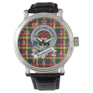 Classic Timeless Clan Buchanan Modern Badge Tartan Armbanduhr