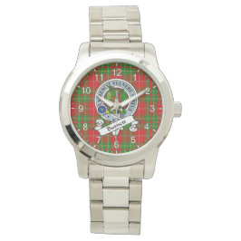 Classic Timeless Clan Burnett Abzeichen Tartan Kar Armbanduhr