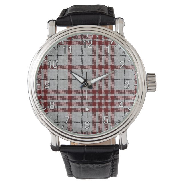 Classic Timeless Clan Clayton Tartan Kariertes Ges Armbanduhr (Vorderseite)