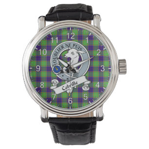 Classic Timeless Clan Colville Abzeichen Tartan Wa Armbanduhr