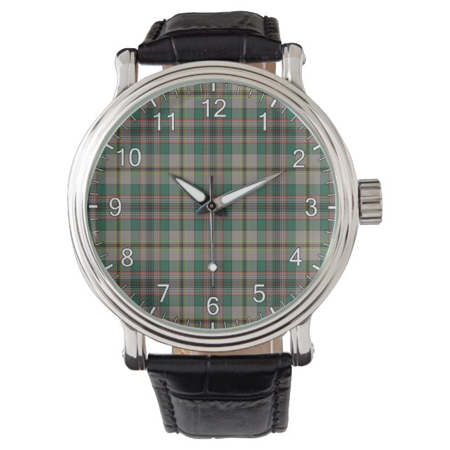 Classic Timeless Clan Craig Ancient Tartan Kariert Armbanduhr (Vorderseite)