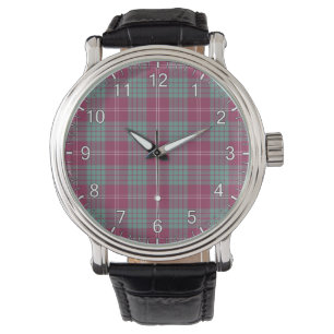 Classic Timeless Clan Crawford Ancient Tartan Plai Armbanduhr