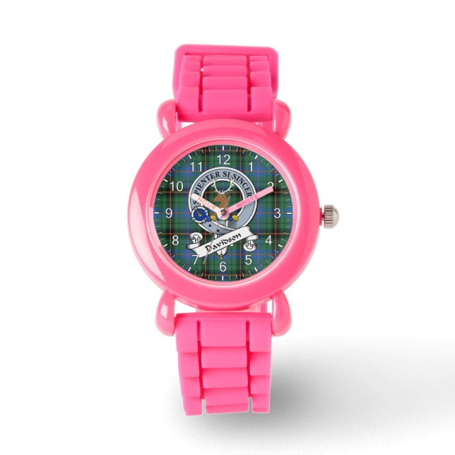 Classic Timeless Clan Davidson Ancient Abzeichen T Armbanduhr (Vorderseite)