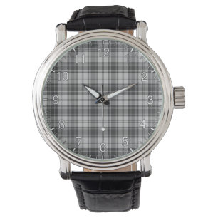 Classic Timeless Clan Douglas Gray Modern Tartan P Armbanduhr