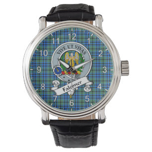 Classic Timeless Clan Falconer Abzeichen Tartan Wa Armbanduhr