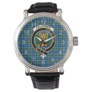Classic Timeless Clan Falconer Tartan Abzeichen Ka Armbanduhr