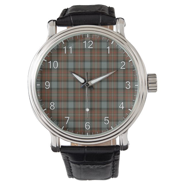 Classic Timeless Clan Ferguson Weathered Tartan Armbanduhr (Vorderseite)