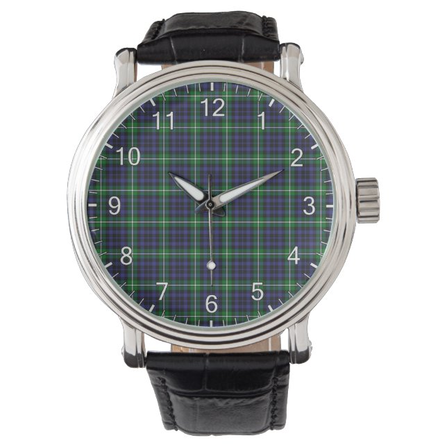 Classic Timeless Clan Forbes Lyon Court Tartan Armbanduhr (Vorderseite)
