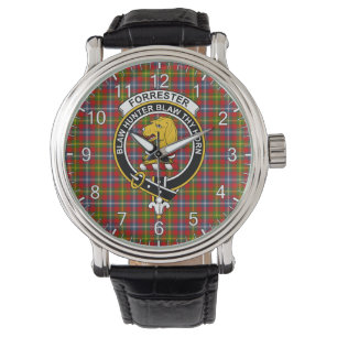Classic Timeless Clan Forrester Tartan Abzeichen K Armbanduhr