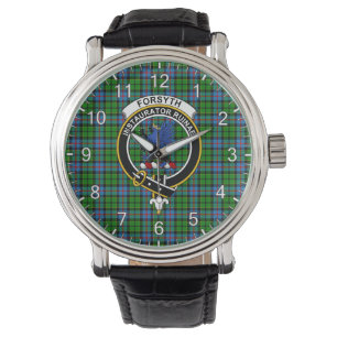 Classic Timeless Clan Forsyth Modern Tartan Abzeic Armbanduhr