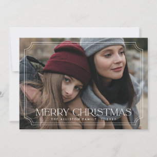 Classic Timeless Frohe Weihnachtsfeiertage Foto Feiertagskarte
