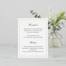 Classic Timeless Wedding Foil Enclosure Card Folie Einladungspostkarte