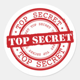 Classic Top Secret Siegel Runder Aufkleber