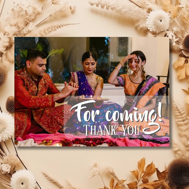 Classic Traditional Diwali Family Photo Thank You Dankeskarte (Von Creator hochgeladen)