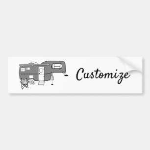 Classic Trailer Caravan Thunder_Cove Autoaufkleber