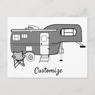 Classic Trailer Caravan Thunder_Cove Postkarte