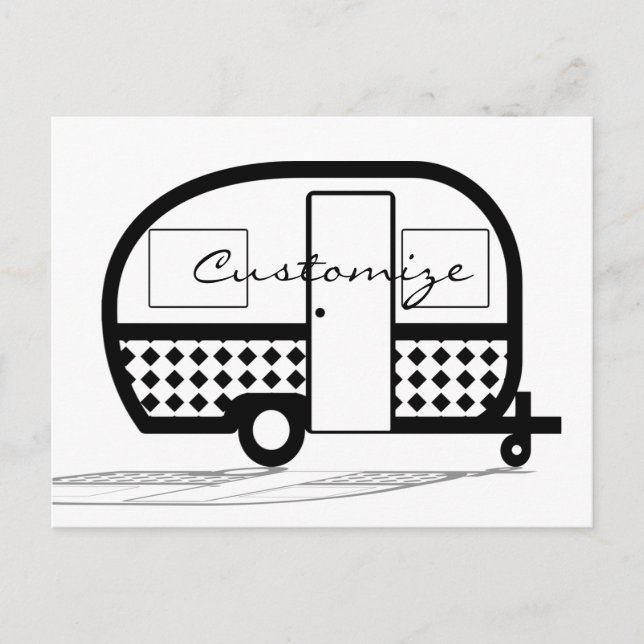 Classic Trailer Caravan Thunder_Cove Postkarte (Vorderseite)