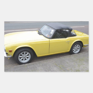 Classic Triumph TR6 Sportscar Rechteckiger Aufkleber