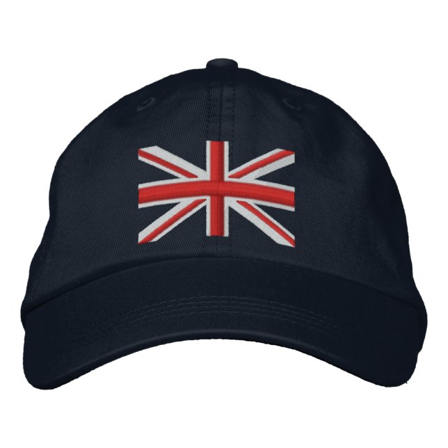 Classic Union Jack Flag England Swag Embroidery Bestickte Baseballkappe (Vorderseite)