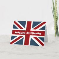 Classic Union Jack Flag Happy Birthday