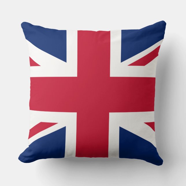 Classic Union Jack Red White Blue UK Flag Kissen (Vorderseite)