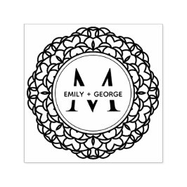 CLASSIC VERZIERT MANDALA CUSTOM MONOGRAM FAMILIENN PERMASTEMPEL