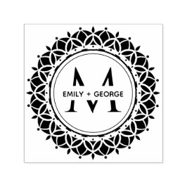 CLASSIC VERZIERT MANDALA CUSTOM MONOGRAM FAMILIENN PERMASTEMPEL