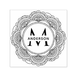 CLASSIC VERZIERT MANDALA CUSTOM MONOGRAM FAMILIENN PERMASTEMPEL