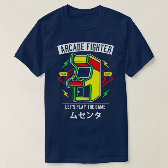 Classic Video Games Arcade Fighter T-Shirt (Design vorne)
