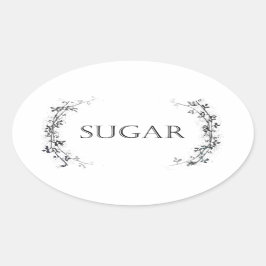 Classic Vine Design Sugar Jar Labels Stickers