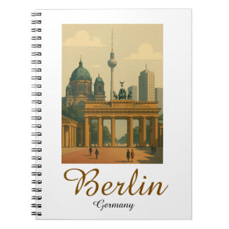 Classic Vintag Berlin Deutschland Sehenswürdigkeit Notizblock