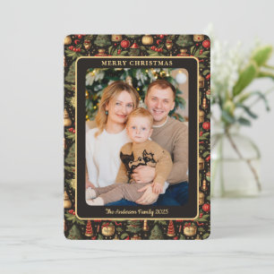 Classic Vintag Black Gold Foto Weihnachten