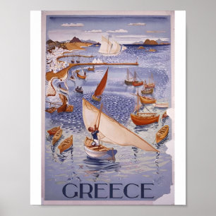 Classic Vintag Greece Travel Posters Poster