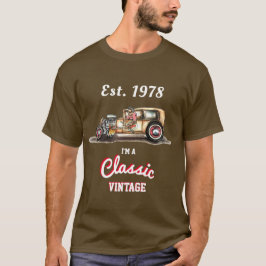 Classic Vintag HotRod Car Geburtstag Jahr EST T-Shirt