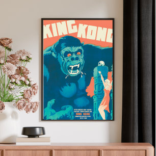 Classic Vintag King Kong Retro Movie Poster