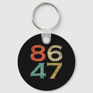 Classic Vintag Retro Style 8647 86 47 Anti Trump Schlüsselanhänger