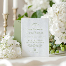 Classic Vintag Sage Green & Blue Wedding
