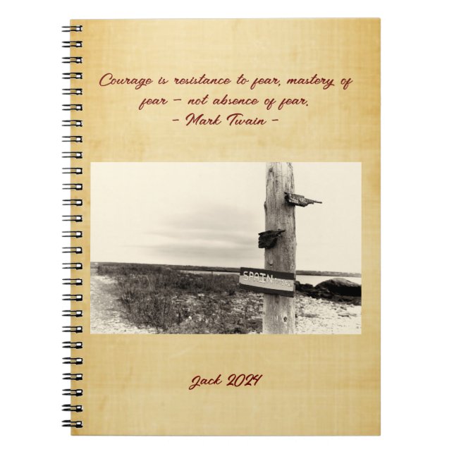 Classic Vintag Style Kraft Paper Notebook Notizblock (Vorderseite)