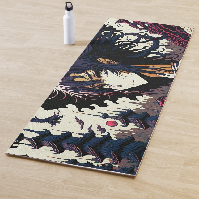 Classic Vintage Anime Girl - 90's Manga Yogamatte (Beispiel)