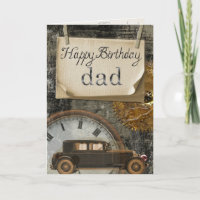 Classic Vintage Car Happy Birthday Vater