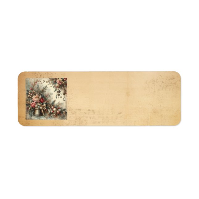 Classic Vintage Christmas Address Labels (Vorne)