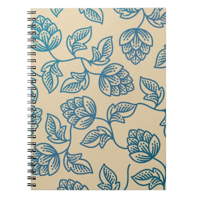 Classic Vintage Hop Leaves Pattern Notizblock (Vorderseite)