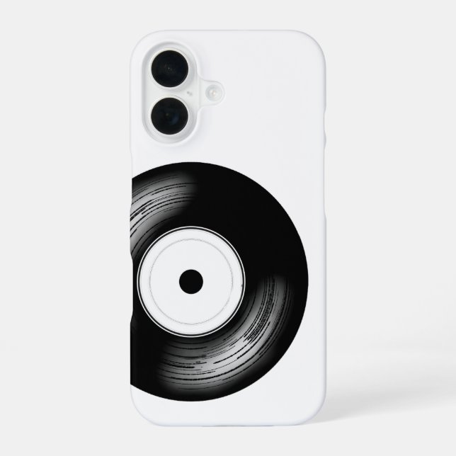Classic Vinyl Disc iPhone 16 Hülle (Rückseite)