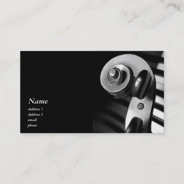 Classic Violine / Viola Scroll Business Card Visitenkarte (Vorderseite)