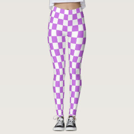Classic visual magenta checkerboard leggings
