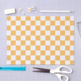 Classic visual peach checkerboard seidenpapier