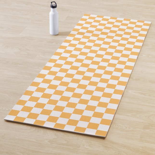 Classic visual peach checkerboard  yogamatte (Beispiel)
