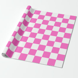 Classic visual pink checkerboard geschenkpapier